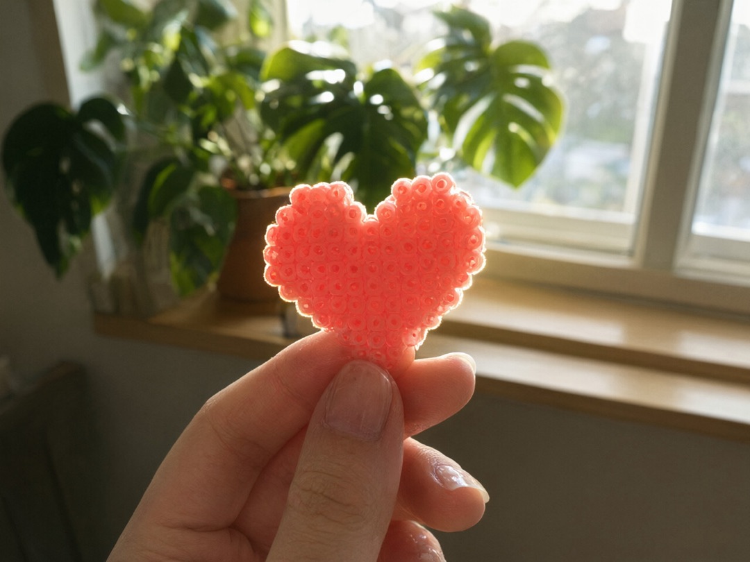 手中拼豆细节实拍